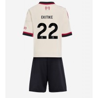 Echipament fotbal Liverpool Hugo Ekitike #22 Tricou Deplasare 2025-26 pentru copii maneca scurta (+ Pantaloni scurti)