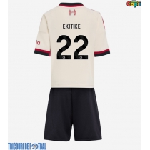 Echipament fotbal Liverpool Hugo Ekitike #22 Tricou Deplasare 2025-26 pentru copii maneca scurta (+ Pantaloni scurti)