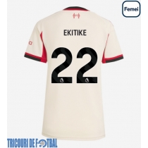 Echipament fotbal Liverpool Hugo Ekitike #22 Tricou Deplasare 2025-26 pentru femei maneca scurta