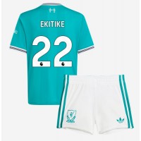 Echipament fotbal Liverpool Hugo Ekitike #22 Tricou Treilea 2025-26 pentru copii maneca scurta (+ Pantaloni scurti)