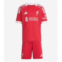 Echipament fotbal Liverpool Ibrahima Konate #5 Tricou Acasa 2025-26 pentru copii maneca scurta (+ Pantaloni scurti)