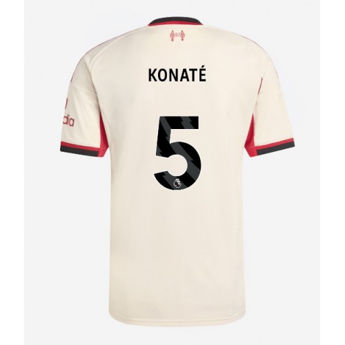 Echipament fotbal Liverpool Ibrahima Konate #5 Tricou Deplasare 2025-26 maneca scurta Echipament fotbal Liverpool Ibrahima Konate #5 Tricou Deplasare 2025-26 maneca scurta