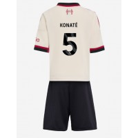 Echipament fotbal Liverpool Ibrahima Konate #5 Tricou Deplasare 2025-26 pentru copii maneca scurta (+ Pantaloni scurti)