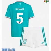 Echipament fotbal Liverpool Ibrahima Konate #5 Tricou Treilea 2025-26 pentru copii maneca scurta (+ Pantaloni scurti)