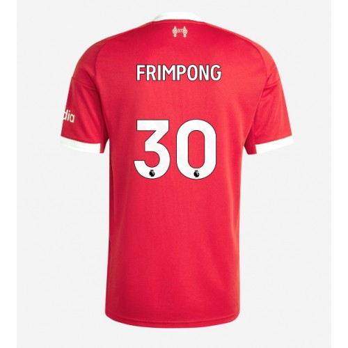 Echipament fotbal Liverpool Jeremie Frimpong #30 Tricou Acasa 2025-26 maneca scurta Echipament fotbal Liverpool Jeremie Frimpong #30 Tricou Acasa 2025-26 maneca scurta