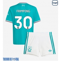 Echipament fotbal Liverpool Jeremie Frimpong #30 Tricou Treilea 2025-26 pentru copii maneca scurta (+ Pantaloni scurti)