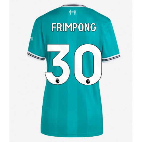 Echipament fotbal Liverpool Jeremie Frimpong #30 Tricou Treilea 2025-26 pentru femei maneca scurta Echipament fotbal Liverpool Jeremie Frimpong #30 Tricou Treilea 2025-26 pentru femei maneca scurta
