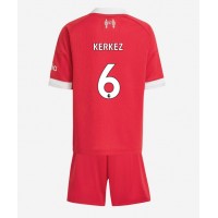 Echipament fotbal Liverpool Milos Kerkez #6 Tricou Acasa 2025-26 pentru copii maneca scurta (+ Pantaloni scurti)