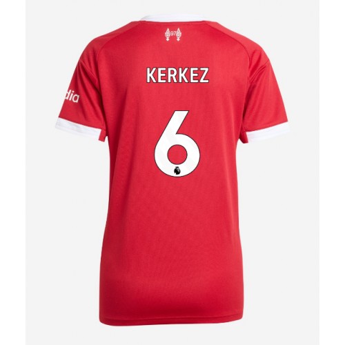 Echipament fotbal Liverpool Milos Kerkez #6 Tricou Acasa 2025-26 pentru femei maneca scurta Echipament fotbal Liverpool Milos Kerkez #6 Tricou Acasa 2025-26 pentru femei maneca scurta