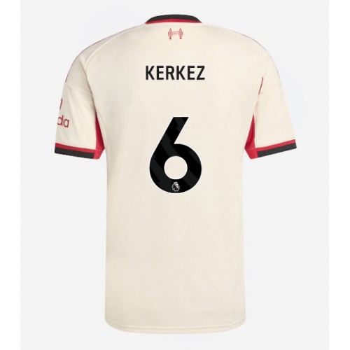 Echipament fotbal Liverpool Milos Kerkez #6 Tricou Deplasare 2025-26 maneca scurta Echipament fotbal Liverpool Milos Kerkez #6 Tricou Deplasare 2025-26 maneca scurta