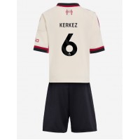 Echipament fotbal Liverpool Milos Kerkez #6 Tricou Deplasare 2025-26 pentru copii maneca scurta (+ Pantaloni scurti)
