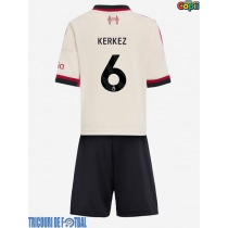 Echipament fotbal Liverpool Milos Kerkez #6 Tricou Deplasare 2025-26 pentru copii maneca scurta (+ Pantaloni scurti)