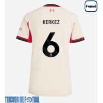 Echipament fotbal Liverpool Milos Kerkez #6 Tricou Deplasare 2025-26 pentru femei maneca scurta