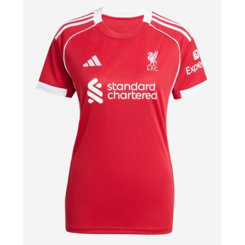Echipament fotbal Liverpool Tricou Acasa 2025-26 pentru femei maneca scurta Echipament fotbal Liverpool Tricou Acasa 2025-26 pentru femei maneca scurta