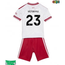 Echipament fotbal Liverpool Victor Munoz #23 Tricou Deplasare 2026-27 pentru copii maneca scurta (+ Pantaloni scurti)