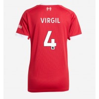 Echipament fotbal Liverpool Virgil van Dijk #4 Tricou Acasa 2025-26 pentru femei maneca scurta