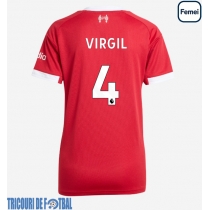 Echipament fotbal Liverpool Virgil van Dijk #4 Tricou Acasa 2025-26 pentru femei maneca scurta