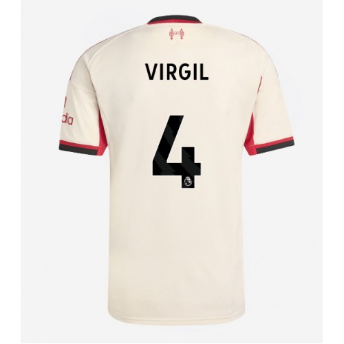 Echipament fotbal Liverpool Virgil van Dijk #4 Tricou Deplasare 2025-26 maneca scurta Echipament fotbal Liverpool Virgil van Dijk #4 Tricou Deplasare 2025-26 maneca scurta
