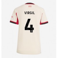 Echipament fotbal Liverpool Virgil van Dijk #4 Tricou Deplasare 2025-26 pentru femei maneca scurta Echipament fotbal Liverpool Virgil van Dijk #4 Tricou Deplasare 2025-26 pentru femei maneca scurta