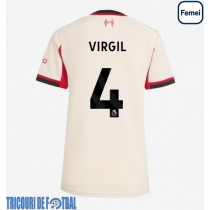 Echipament fotbal Liverpool Virgil van Dijk #4 Tricou Deplasare 2025-26 pentru femei maneca scurta