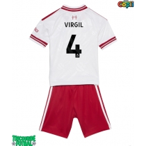 Echipament fotbal Liverpool Virgil van Dijk #4 Tricou Deplasare 2026-27 pentru copii maneca scurta (+ Pantaloni scurti)