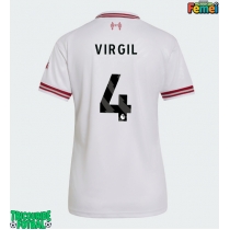 Echipament fotbal Liverpool Virgil van Dijk #4 Tricou Deplasare 2026-27 pentru femei maneca scurta