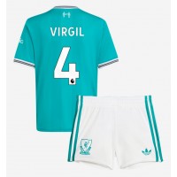Echipament fotbal Liverpool Virgil van Dijk #4 Tricou Treilea 2025-26 pentru copii maneca scurta (+ Pantaloni scurti)