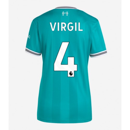 Echipament fotbal Liverpool Virgil van Dijk #4 Tricou Treilea 2025-26 pentru femei maneca scurta Echipament fotbal Liverpool Virgil van Dijk #4 Tricou Treilea 2025-26 pentru femei maneca scurta