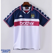 Echipament fotbal Manchester City 1997-1998 Tricou Retro Deplasare maneca scurta