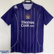 Echipament fotbal Manchester City 2007-2008 Tricou Retro Deplasare maneca scurta
