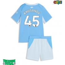 Echipament fotbal Manchester City Abdukodir Khusanov #45 Tricou Acasa 2026-27 pentru copii maneca scurta (+ Pantaloni scurti)