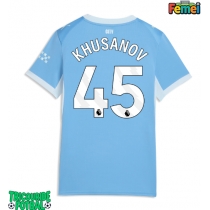 Echipament fotbal Manchester City Abdukodir Khusanov #45 Tricou Acasa 2026-27 pentru femei maneca scurta
