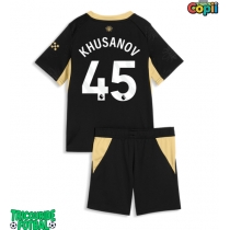 Echipament fotbal Manchester City Abdukodir Khusanov #45 Tricou Deplasare 2026-27 pentru copii maneca scurta (+ Pantaloni scurti)