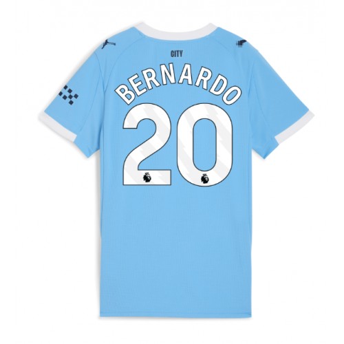 Echipament fotbal Manchester City Bernardo Silva #20 Tricou Acasa 2025-26 pentru femei maneca scurta Echipament fotbal Manchester City Bernardo Silva #20 Tricou Acasa 2025-26 pentru femei maneca scurta