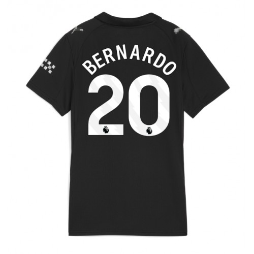 Echipament fotbal Manchester City Bernardo Silva #20 Tricou Deplasare 2025-26 pentru femei maneca scurta Echipament fotbal Manchester City Bernardo Silva #20 Tricou Deplasare 2025-26 pentru femei maneca scurta
