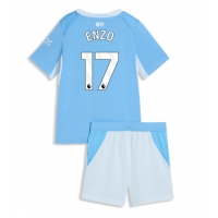 Echipament fotbal Manchester City Enzo Fernandez #17 Tricou Acasa 2026-27 pentru copii maneca scurta (+ Pantaloni scurti)