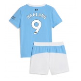 Echipament fotbal Manchester City Erling Haaland #9 Tricou Acasa 2025-26 pentru copii maneca scurta (+ Pantaloni scurti)
