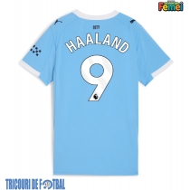 Echipament fotbal Manchester City Erling Haaland #9 Tricou Acasa 2025-26 pentru femei maneca scurta