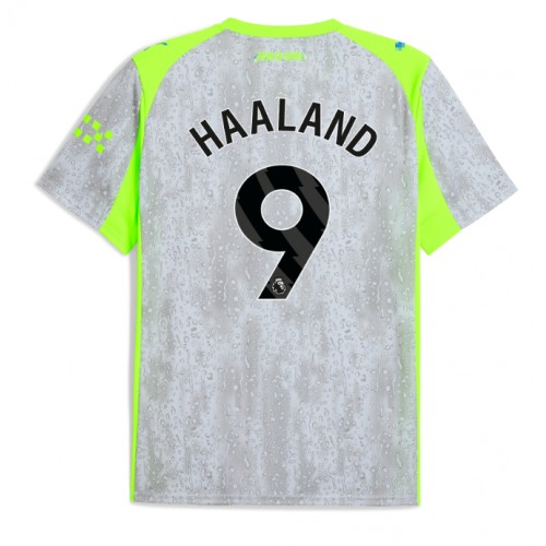 Echipament fotbal Manchester City Erling Haaland #9 Tricou Treilea 2025-26 maneca scurta Echipament fotbal Manchester City Erling Haaland #9 Tricou Treilea 2025-26 maneca scurta