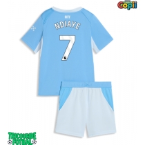 Echipament fotbal Manchester City Iliman Ndiaye #7 Tricou Acasa 2026-27 pentru copii maneca scurta (+ Pantaloni scurti)