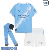Echipament fotbal Manchester City Jeremy Doku #11 Tricou Acasa 2025-26 pentru copii maneca scurta (+ Pantaloni scurti)