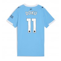 Echipament fotbal Manchester City Jeremy Doku #11 Tricou Acasa 2025-26 pentru femei maneca scurta