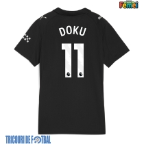 Echipament fotbal Manchester City Jeremy Doku #11 Tricou Deplasare 2025-26 pentru femei maneca scurta