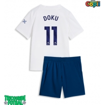 Echipament fotbal Manchester City Jeremy Doku #11 Tricou Treilea 2026-27 pentru copii maneca scurta (+ Pantaloni scurti)