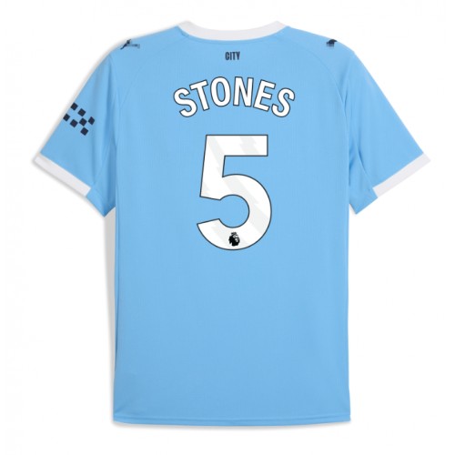 Echipament fotbal Manchester City John Stones #5 Tricou Acasa 2025-26 maneca scurta Echipament fotbal Manchester City John Stones #5 Tricou Acasa 2025-26 maneca scurta