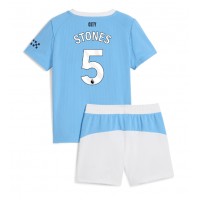 Echipament fotbal Manchester City John Stones #5 Tricou Acasa 2025-26 pentru copii maneca scurta (+ Pantaloni scurti)