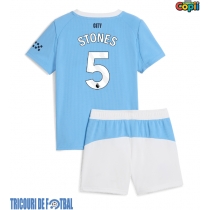 Echipament fotbal Manchester City John Stones #5 Tricou Acasa 2025-26 pentru copii maneca scurta (+ Pantaloni scurti)