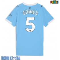 Echipament fotbal Manchester City John Stones #5 Tricou Acasa 2025-26 pentru femei maneca scurta