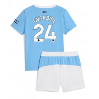 Echipament fotbal Manchester City Josko Gvardiol #24 Tricou Acasa 2025-26 pentru copii maneca scurta (+ Pantaloni scurti)