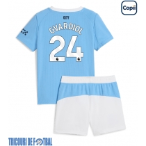 Echipament fotbal Manchester City Josko Gvardiol #24 Tricou Acasa 2025-26 pentru copii maneca scurta (+ Pantaloni scurti)
